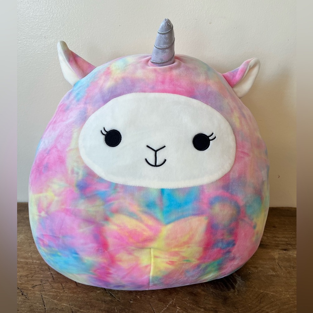 Squishmallow 16” Lucy-May Llama Pegacorn Tie-Dye